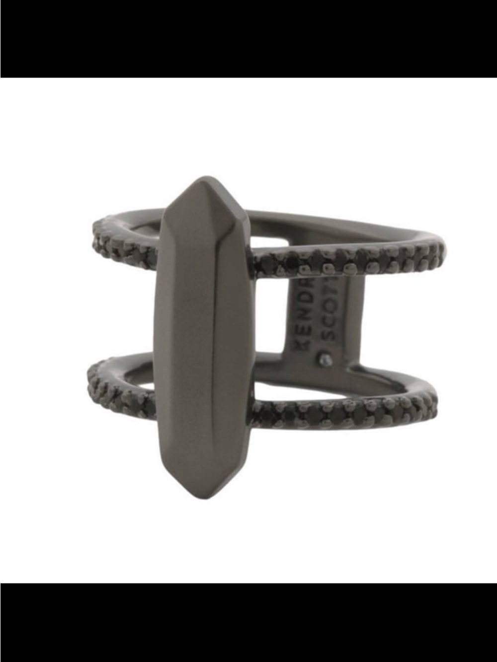 Kendra Scott Women's Abra Band Ring in Gunmetal Size 6 #987